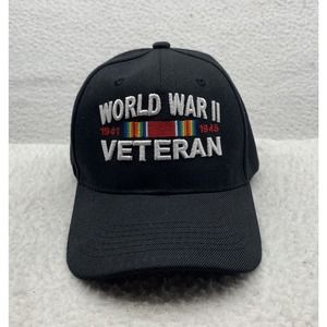World War II 2 Veteran Baseball‎ Hat Mens Hook Loop OSFM Military Army History